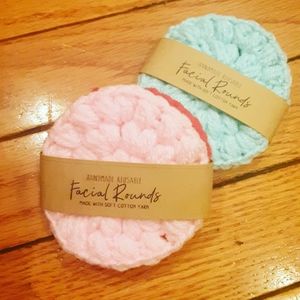 Handmade reusable cotton facial rounds